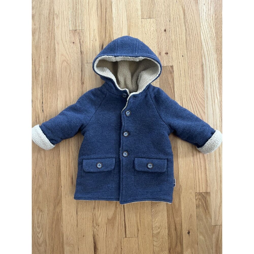 Pili‎ Carrera 1963 Kids Blue Wool Sherpa Coat Size 4